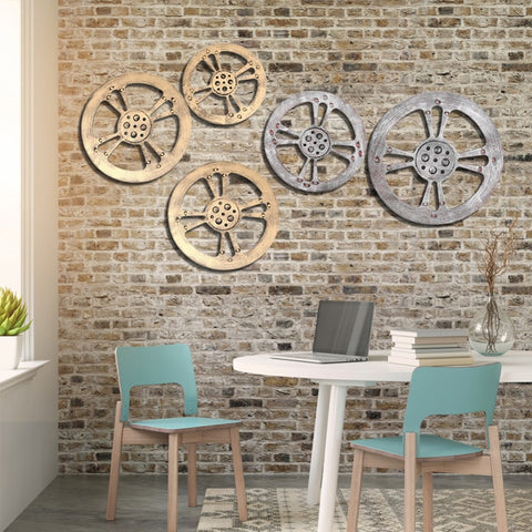 Retro Industrial Gear Wooden Wall Hanging Craft