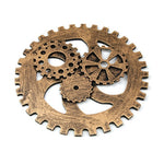 Retro Industrial Gear Wooden Wall Vintage Hanging Craft